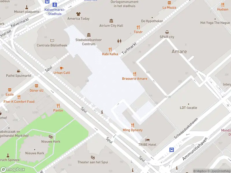 Ambulance met gepaste spoed naar de Spuiplein in 's-Gravenhage